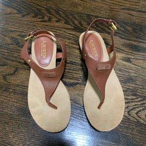 Ralph Lauren brown sandals, worn once